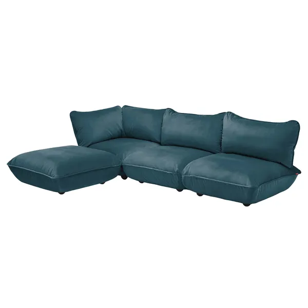 Sumo Corner Sofa Velvet Petrol