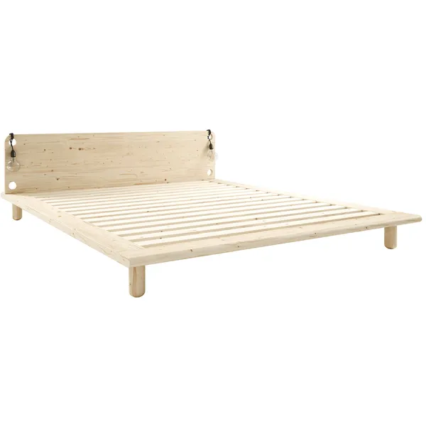 Peek Sängynrunko 2 Valaisimella Kirkas Lakattu 160x200 cm