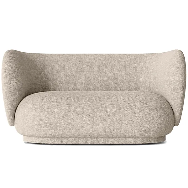 Rico Wool Boucle 2-Sitssoffa Natur