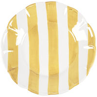 Stripe Sidetallerken 22 cm Gul