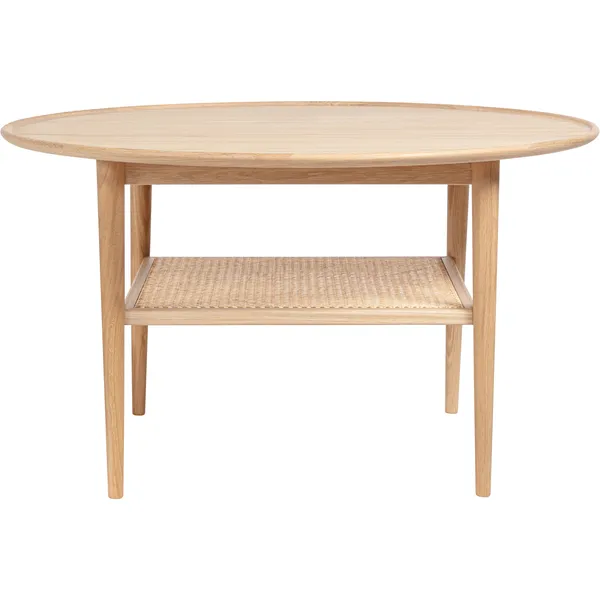 Athene Sohvapöytä 90 cm Öljytty Tammi / Rottinki