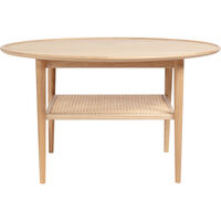 Athene Sohvapöytä 90 cm Öljytty Tammi / Rottinki