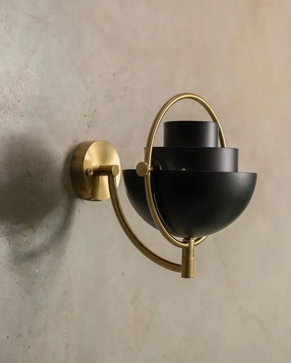 Multi-Lite Vegglampe Black Brass