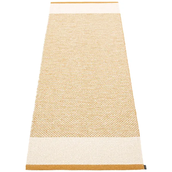 Edit Tæppe Okkergult / Vanilla / Beige Metallic 85x260 cm