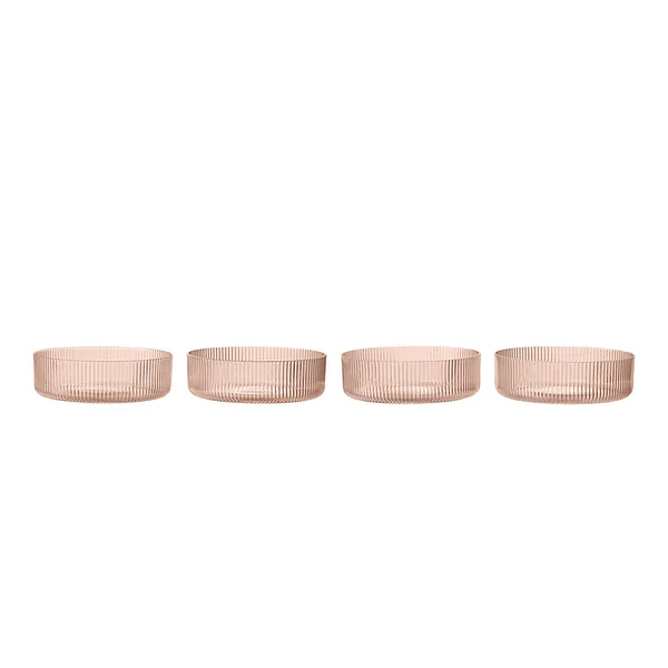 Ripple Serveringsskål 4-pak Blush