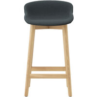 Hyg Barstol 65 cm Mørkegrå / Egetræ