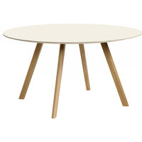 CPH 25 2.0 Bord Ø140x74 cm Vattenbaserad Lackad Ek / Off-white Linoleum
