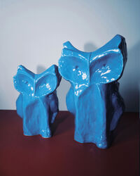 After Midnight Owl vase M Blue