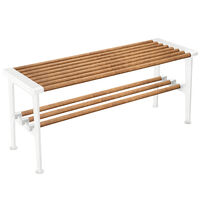 Nostalgi Benk 100 cm Bambus / Hvit