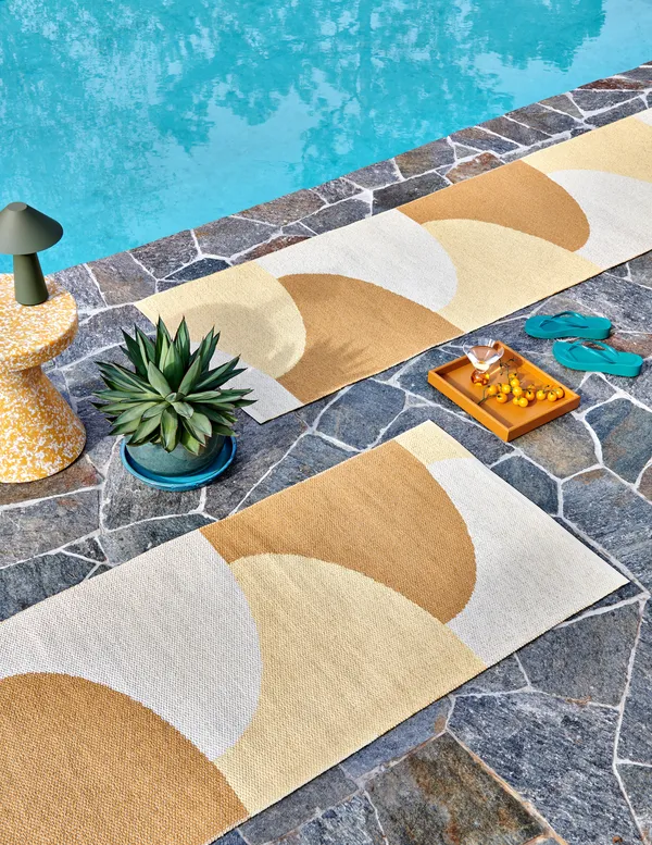 Hill Matta 70x360 cm Ochre / Pale Yellow / Cream