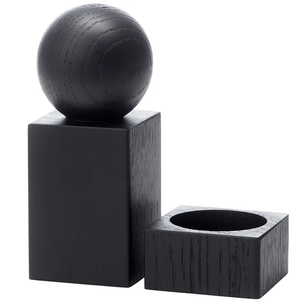 Twist Salt And Pepper Set Black Stained Oak