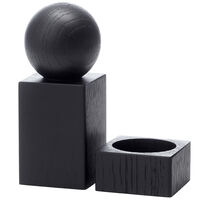 Twist Salt And Pepper Set Black Stained Oak