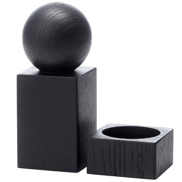 Twist Salt And Pepper Set Black Stained Oak