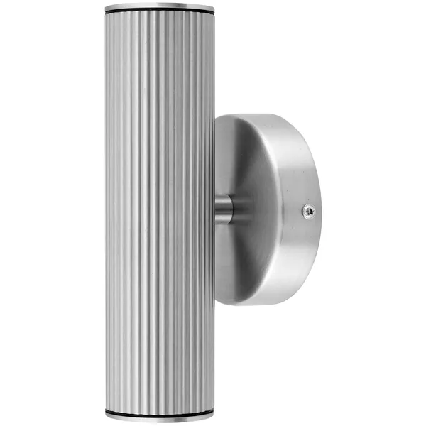 Hubble up/down Vegglampe Børstet Stål