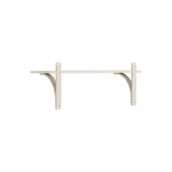 Levi Wall Shelf 90 cm Small Aluminium / White Pigmented Ash