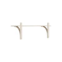 Levi Wall Shelf 90 cm Small Aluminium / White Pigmented Ash