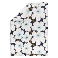 Unikko Dynetrekk 210x150 cm Off-white / Blueberry