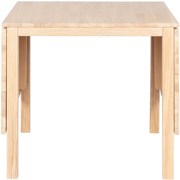 Klassik 3E Klapbord med Foldeplade 75x75 cm Hvidolieret Egetræ