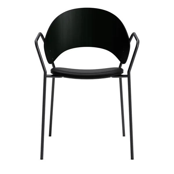 Dosina Lenestol Svart Eik / Black Leather