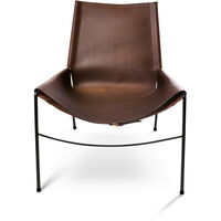 November Chair Black Frame Leather Mocca
