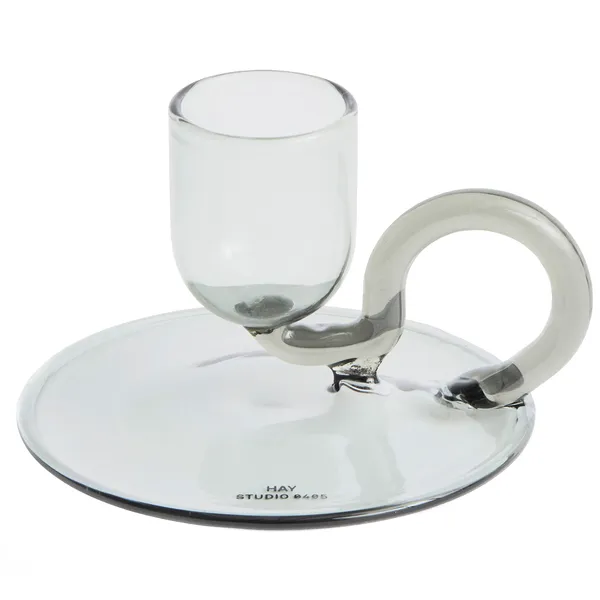 Tiny Candleholder Curved Grey
