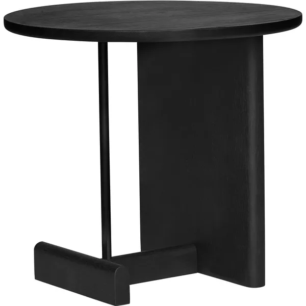 Koku Sidobord Runt Svartbetsad Ek