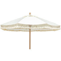 Parasoll Med Fransar 300 cm Beige