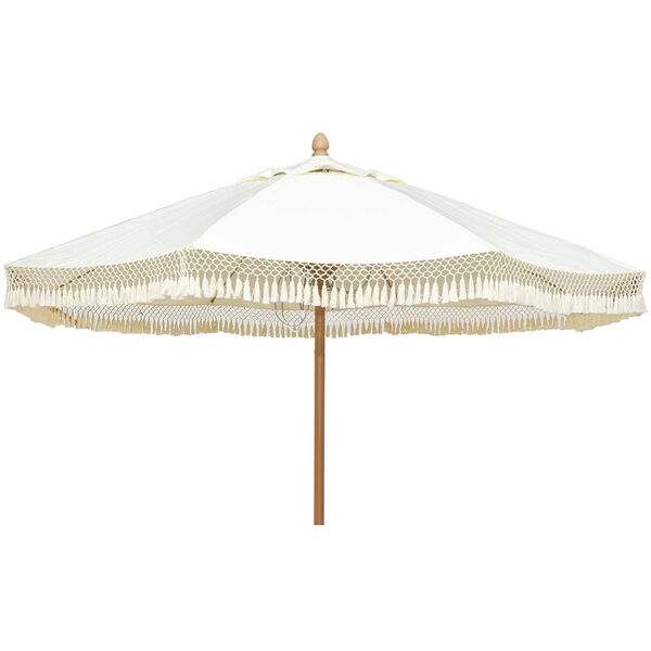 Parasoll Med Frynser 300 cm Beige