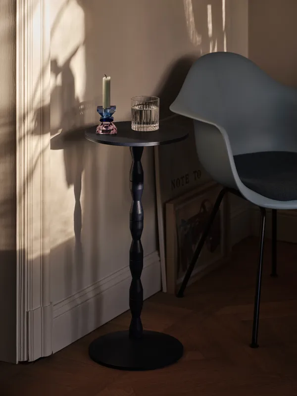 Pedestal Sidebord Eik Blå