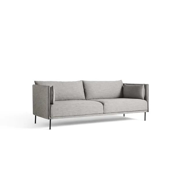 Silhouette 3-Sits Soffa Ruskin 33/Svart Passpoal/Stål