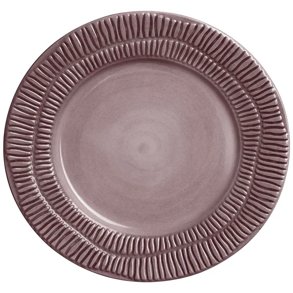 Stripes Tallerken 21 cm Plomme