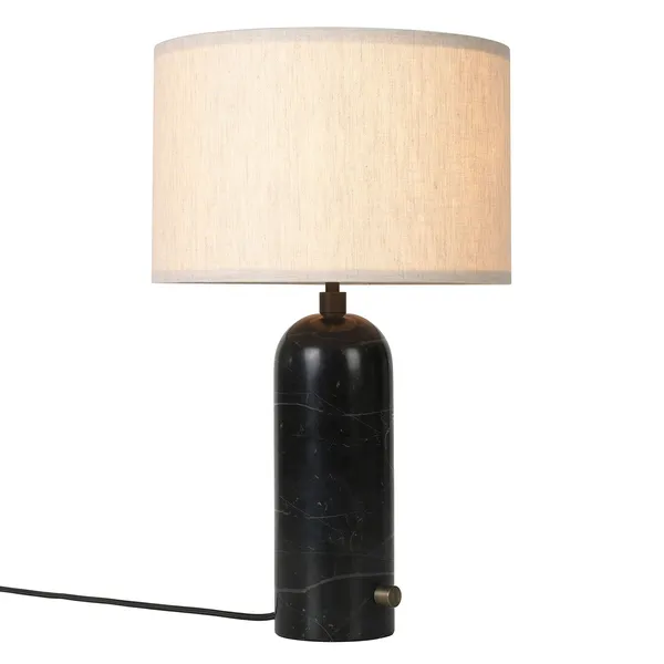 Gravity Bordlampe Lille Sort Marmor / Canvas