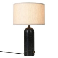 Gravity Bordlampe Lille Sort Marmor / Canvas