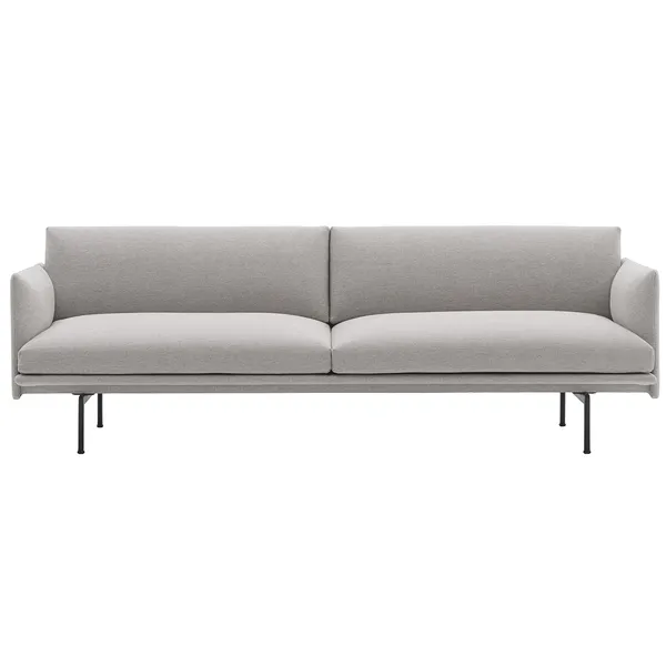 Outline Soffa 3-Sits Svart Aluminium / Clay 12