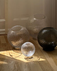 Globe Bubbles Vase Ø17 cm Klar / Sølv