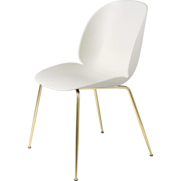 Beetle Stol Oklädd Conic Base Alabaster White