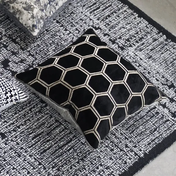 Manipur Kudde 43x43 cm Noir
