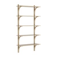 Levi Wall Shelf 90 cm Big Brass / Naturlack Oak