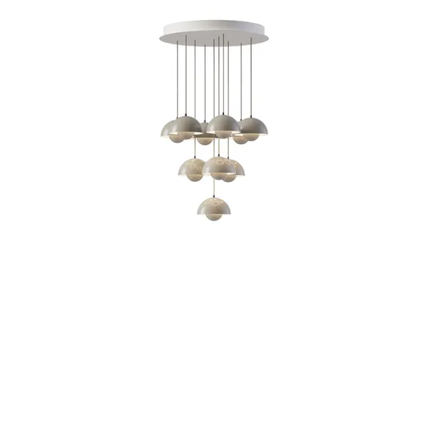 Flowerpot VP10 Lysekrone 10 Stk Ø53 Grå Beige