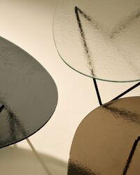 Pedrera Soffbord Texturerat Glas Rök / Svart