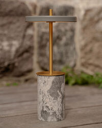 Asteria Move Mini Bordlampe Bærbar Grå Marmor / Messing