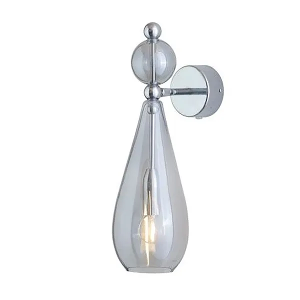 Smykke Vegglampe Smokey Grey / Shiny Silver