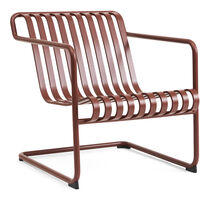 Palissade Cantilever Lounge Chair Low Iron red powder coated steel
