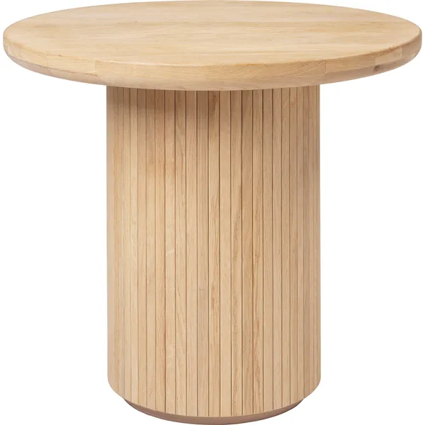 Moon Loungebord Rundt Ø60 x H55 cm Solid Såpet Eik