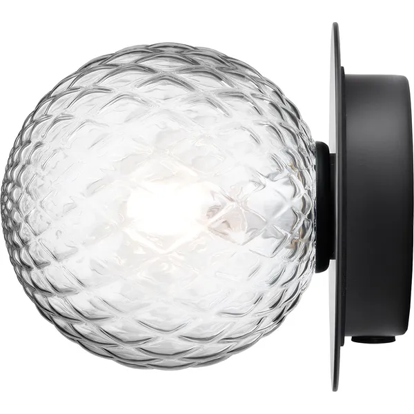 Liila 1 Vegg-/Taklampe 140 mm Sort / Klar