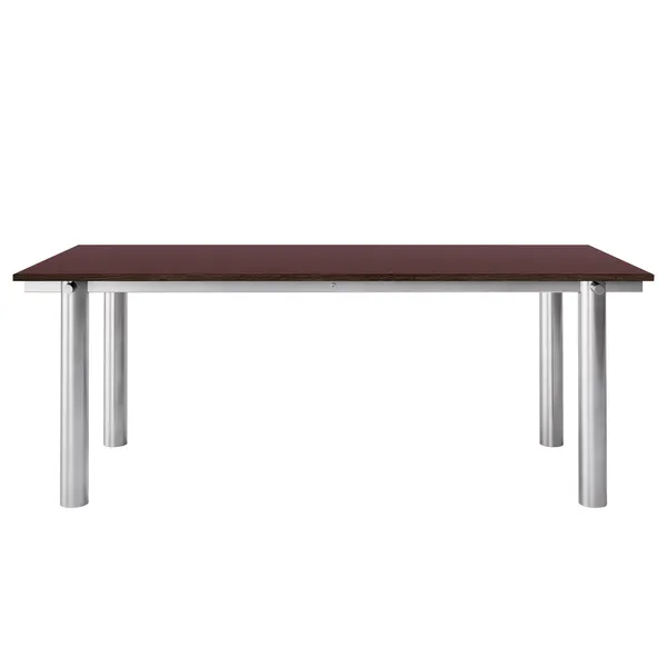 Atura Spisebord 200x90 cm Rustfrit Stål / Burgundy