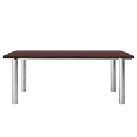 Atura Spisebord 200x90 cm Rustfrit Stål / Burgundy