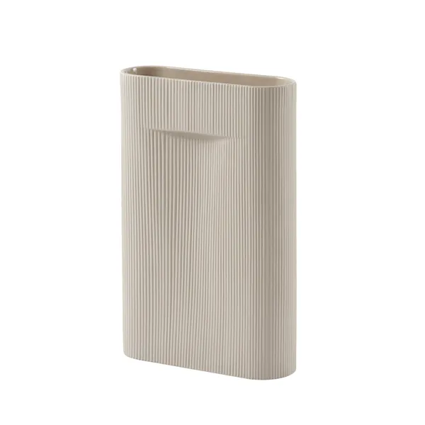 Ridge Vase 48 cm Beige