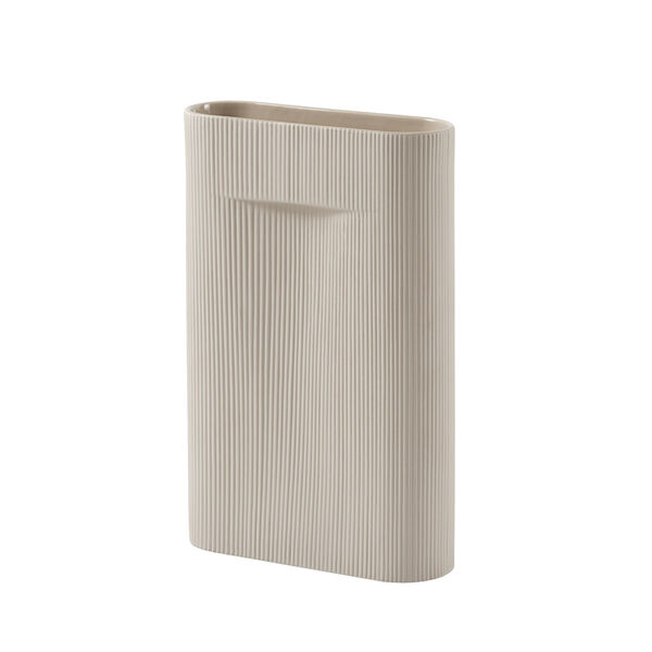 Ridge Vase 48 cm Beige