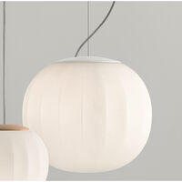 Lita Pendant Pendel 42 cm Vit / Opalglas